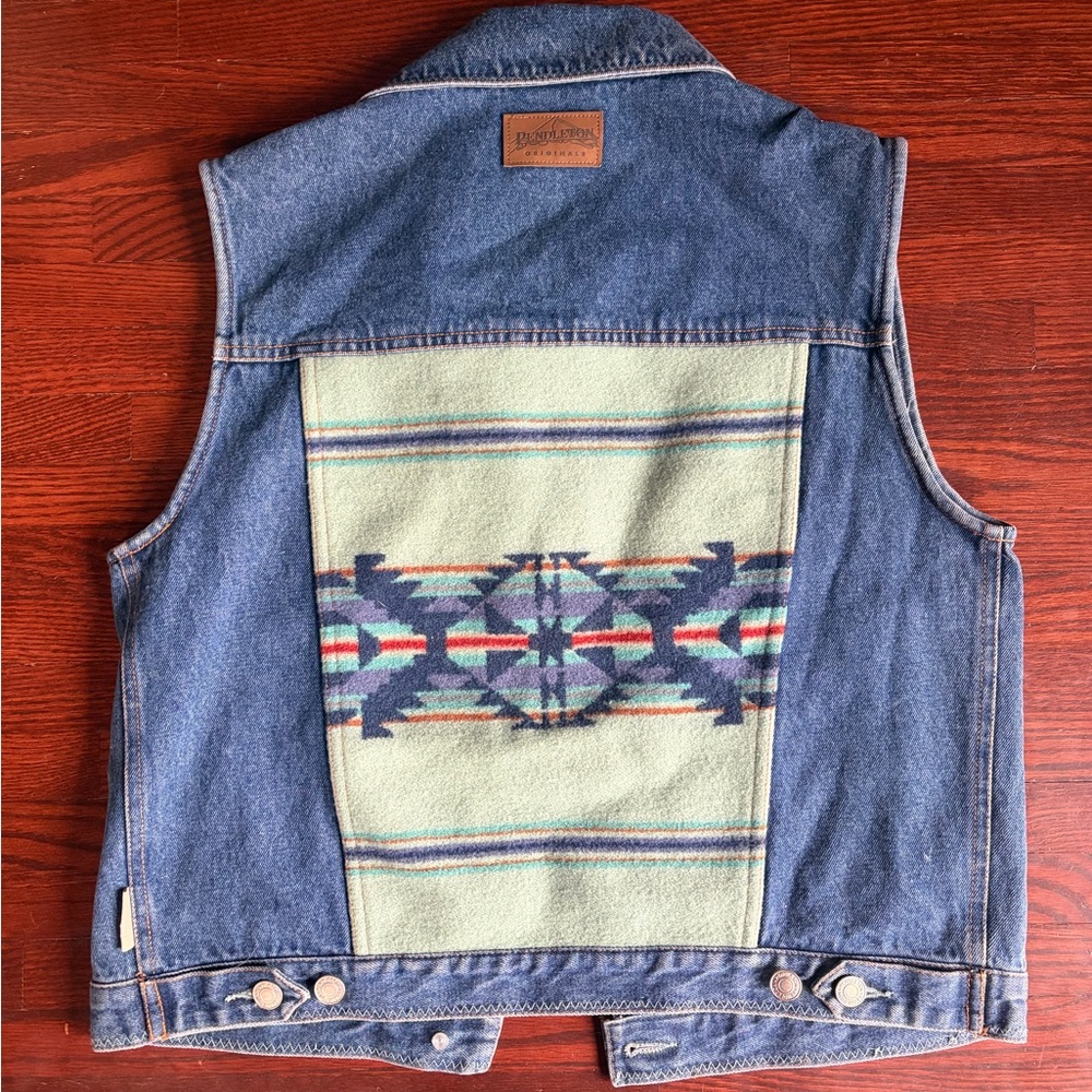 Pendleton ORIGINAL Blue Denim Vest with wool insert